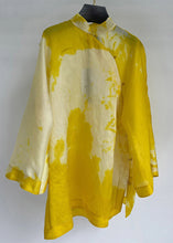 Load image into Gallery viewer, Women Yellow Stand Collar Button Cotton Shirt Long Sleeve