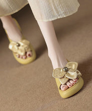 Load image into Gallery viewer, Yellow Boutique Versatile Chunky Heel Slide Sandals Peep Toe