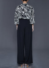 Load image into Gallery viewer, Zebra Pattern Print Silk Two Pieces Set Oversized Spring