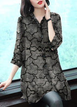 Load image into Gallery viewer, Stylish Peter Pan Collar Button Print Chiffon Shirt Tops Summer