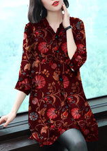 Load image into Gallery viewer, Stylish Peter Pan Collar Button Print Chiffon Shirt Tops Summer