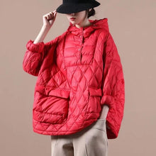 Load image into Gallery viewer, 2024 Loose Fitting Winter Puffer Jacket Hooded Black Down Coat