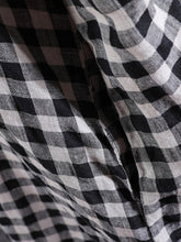 Load image into Gallery viewer, Plus Size Women Casual Plaid Pocket Loose Linen Cardigan Dress