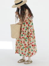 Load image into Gallery viewer, Plus Size Women Summer Cute Flower Spliced Pleat O-Neck Vest Dress