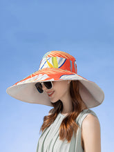 Load image into Gallery viewer, Women Summer Travel Dual-side Plant Large-brim Hat