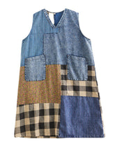 Load image into Gallery viewer, Women Summer Patch Spliced Pocket Denim Vest Dress