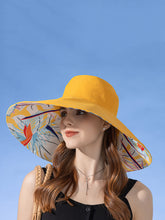 Load image into Gallery viewer, Women Summer Travel Dual-side Plant Large-brim Hat