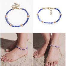 Load image into Gallery viewer, Personalized Colorful Beaded Ethnic Necklace Creative Rice Bead Woven Flower Geometric Necklace Bracelet Anklet