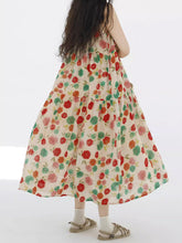 Load image into Gallery viewer, Plus Size Women Summer Cute Flower Spliced Pleat O-Neck Vest Dress