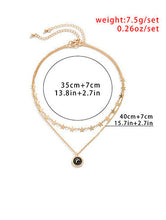 Load image into Gallery viewer, Geometric metal fine chain necklace creative star and moon drop oil pendant all-match double necklace