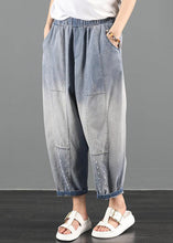 Load image into Gallery viewer, 2021 summer dress code loose high waist washed old denim harem pants