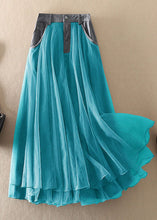 Load image into Gallery viewer, Natural Grey high waist Patchwork Tulle Skirts Spring