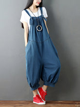 Load image into Gallery viewer, Women Solid Loose Stitching Pocket Hanging Crotch Denim Jumpsuits