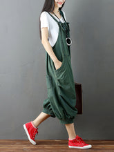 Load image into Gallery viewer, Women Solid Loose Stitching Pocket Hanging Crotch Denim Jumpsuits