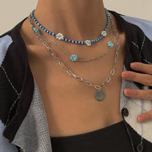 Load image into Gallery viewer, Vintage Multilayer Geometric Boho Beaded Geometric Necklace Hand Braided Necklace