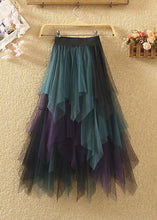 Load image into Gallery viewer, Art Casual Tulle Asymmetrical Patchwork Fall Skirt