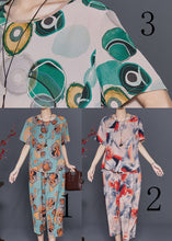 Load image into Gallery viewer, Art Green Butterfly Print Linen Two Piece Set Women Clothing Summer