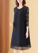Load image into Gallery viewer, Art Pink O-Neck Long sleeve Maxi Summer Lace Dress