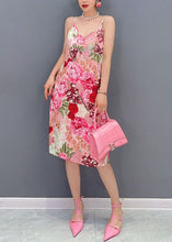 Load image into Gallery viewer, Art Pink Ruffled Print Patchwork Chiffon Two Piece Set Dresses Summer