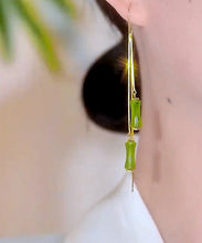 Load image into Gallery viewer, Beautiful Gold Silver Overgild Bamboo Tassel Drop Earrings