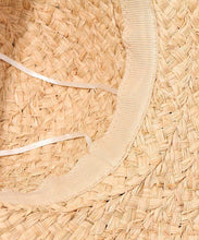 Load image into Gallery viewer, Beautiful Khaki Bow UPF 50+ Straw Woven Floppy Sun Hat