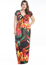 Load image into Gallery viewer, Beautiful Print Wrinkled Ice Silk Maxi Beach Dresses Summer