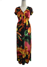 Load image into Gallery viewer, Beautiful Print Wrinkled Ice Silk Maxi Beach Dresses Summer