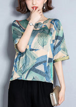 Load image into Gallery viewer, Beautiful Red Print Oversized Low High Design Silk Top Summer