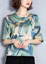 Load image into Gallery viewer, Beautiful Red Print Oversized Low High Design Silk Top Summer