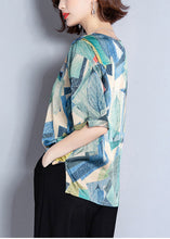 Load image into Gallery viewer, Beautiful Red Print Oversized Low High Design Silk Top Summer