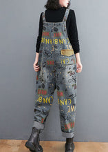 Load image into Gallery viewer, Blue Print Patchwork Denim Spaghetti Strap Jumpsuit Spring