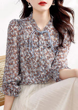 Load image into Gallery viewer, Bohemian Floral Ruffled Patchwork Chiffon Shirt Tops Spring