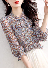 Load image into Gallery viewer, Bohemian Floral Ruffled Patchwork Chiffon Shirt Tops Spring