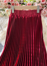 Load image into Gallery viewer, Bohemian Mulberry Satin Elastic Waist Pleated Skirts Spring