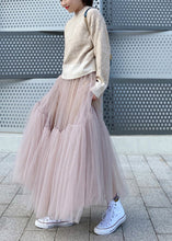 Load image into Gallery viewer, Bohemian Pink Patchwork Tulle Skirts Spring