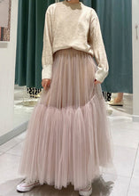 Load image into Gallery viewer, Bohemian Pink Patchwork Tulle Skirts Spring