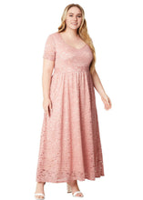 Load image into Gallery viewer, Bohemian Pink Wrinkled Patchwork Lace Party Dress Summer