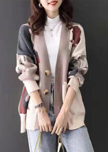 Load image into Gallery viewer, Bohemian Red V Neck Jacquard Cozy Cashmere Cardigan Spring