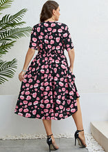 Load image into Gallery viewer, Bohemian V Neck Print Silk Maxi Dress Short Sleeve