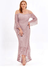 Load image into Gallery viewer, Boho Pink Cold Shoulder Patchwork Lace Spaghetti Strap Dress Summer