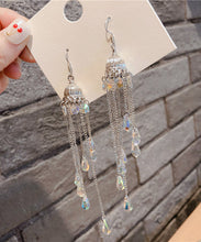 Load image into Gallery viewer, Boho Silk Crystal Wind Chime Drop Earrings