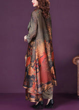 Load image into Gallery viewer, Boutique Asymmetrical Design Wrinkled Print Silk Two Pieces Set Summer