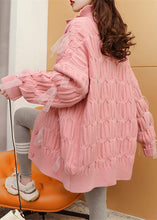 Load image into Gallery viewer, Casual Pink Loose Button cozy Long Sweater