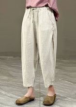 Load image into Gallery viewer, Casual Yellow Pockets Cinched Patchwork Linen Harem Pants Summer