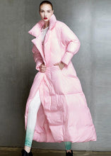 Load image into Gallery viewer, Casual winter jacket tie waist coats pink lapel collar warm winter coat