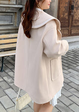 Load image into Gallery viewer, Chic Apricot Button Pockets Patchwork Woolen Coats Fall