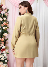 Load image into Gallery viewer, Chic Apricot V Neck Tie Waist Coat Long Sleeve