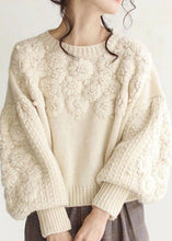 Load image into Gallery viewer, Chic Beige Thick Warm Embroideried Fall Knit sweaters