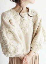 Load image into Gallery viewer, Chic Beige Thick Warm Embroideried Fall Knit sweaters