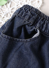 Load image into Gallery viewer, Chic Blue Casual Elastic Waist Pockets Harem Denim Fall Patchwork Pants